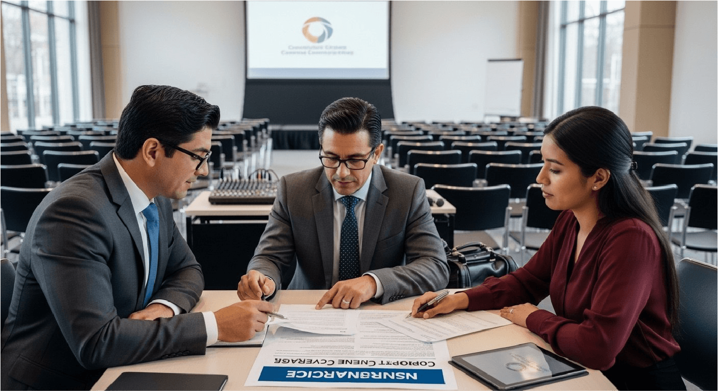Personas firmando documentos